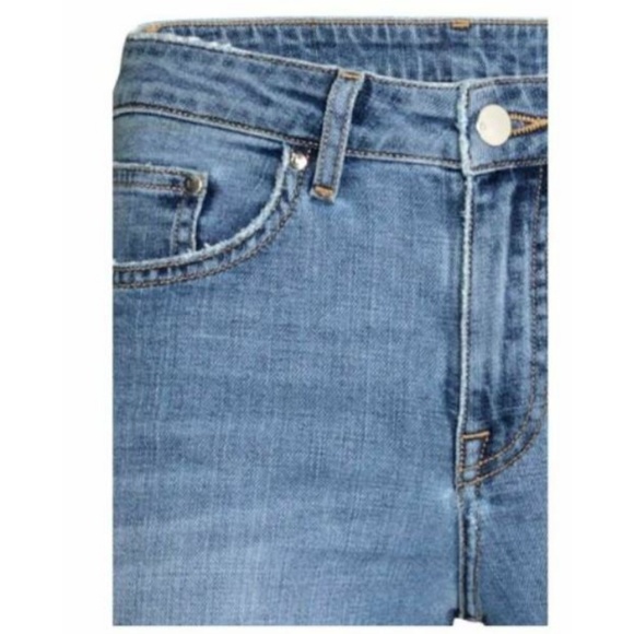 H&M Kick Flare Frayed Crop High Waist Jeans 00 0 2 - Picture 3 of 4